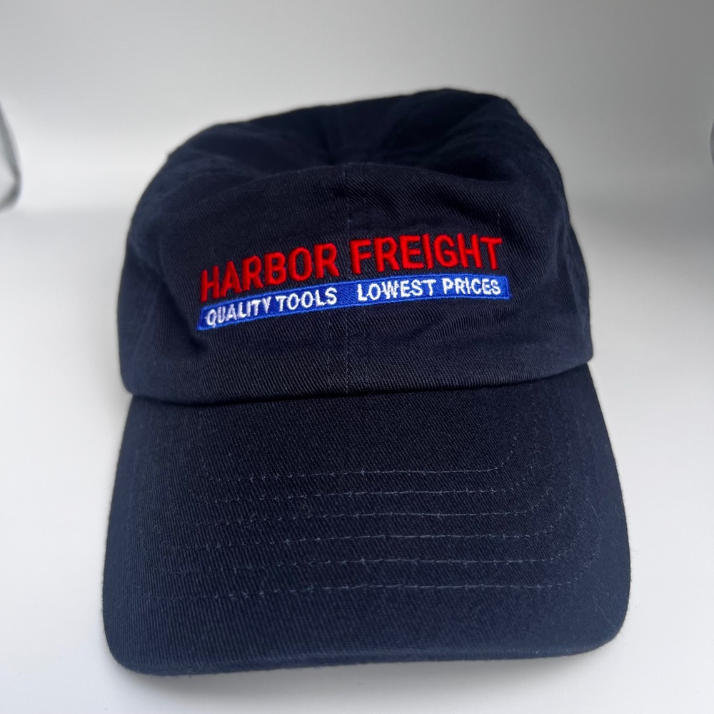 Harbor Freight Hat Mens One Size Blue Embroidered Logo Quality Tools Cotton Hat
